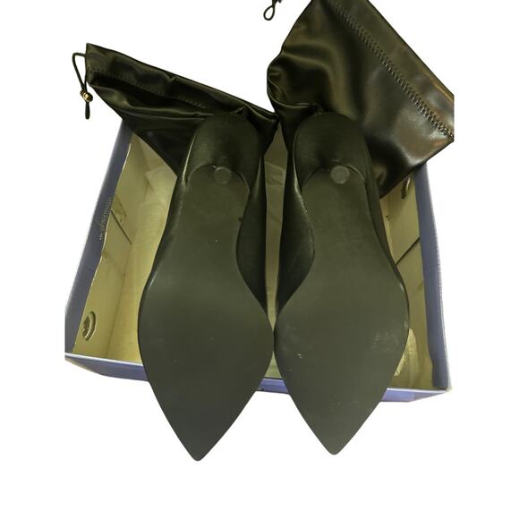 Tried On Only Liliana Black Faux Leather Bexie-8 3" Heel Open Toe Women's 6.5 - Picture 5 of 10